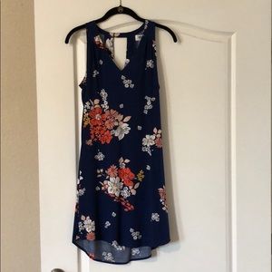 Navy Floral Dress